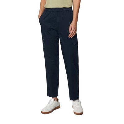 Pantalon à enfiler Cargo tapered en satin de coton stretch MARC O'POLO