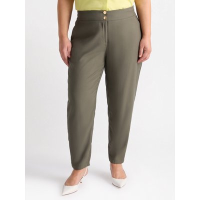 Pantalon droit avec deux boutons et fermeture éclair sur le devant FIORELLA RUBINO