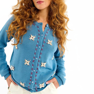 Gilet manche longue avec coquillages PRISLA WILD