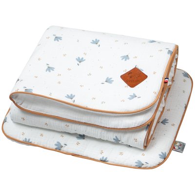 Ensemble couverture et coussin pour berceau ou couffin BLEUET SEVIRA KIDS