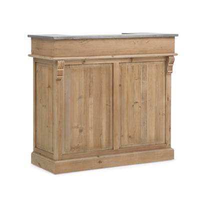 Meuble bar en bois recyclé 120cm  GARANCE MADE IN MEUBLES 