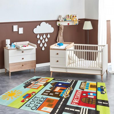 Tapis enfant fait main motif fresque NOSTRADOU UN AMOUR DE TAPIS