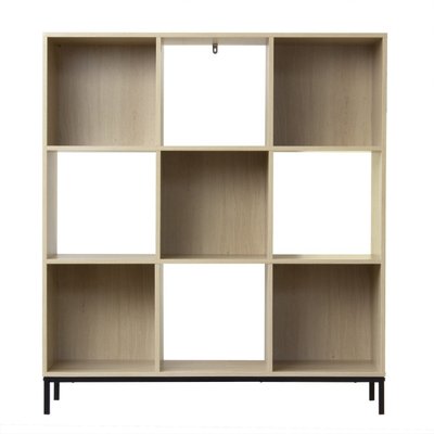 Etagère de rangement 9 cases avec pieds métal CALICOSY