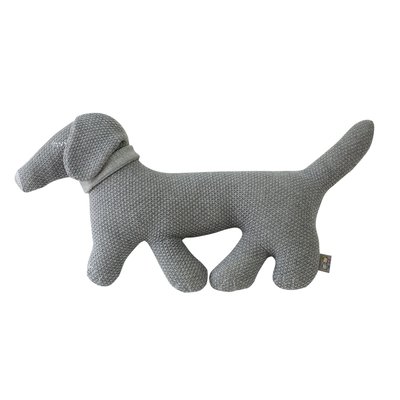 Peluche en coton bio doudou chien TECKEL TRICOT SEVIRA KIDS