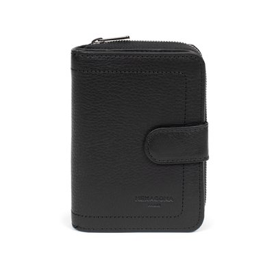 Portefeuille  2 volets  Stop RFID  Cuir SAUVAGE HEXAGONA
