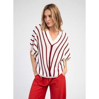 PULL SANS MANCHES AJOURE LEMOANA AN'GE
