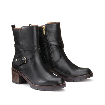 Llanes Leather Ankle Boots with Heel PIKOLINOS