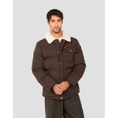 Blouson matelassé, col en sherpa, BAXTON SCHOTT