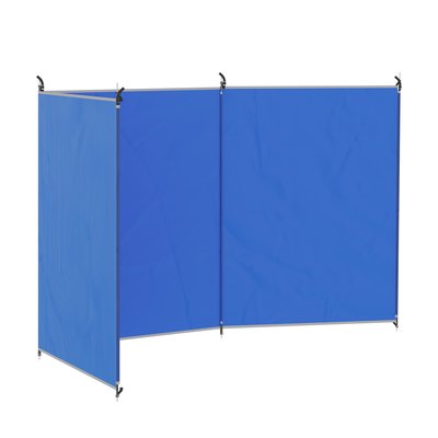Paravent extérieur camping paravent plage pliable avec sac bleu OUTSUNNY