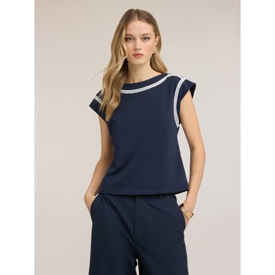 T-shirt kimono avec broderies MOTIVI