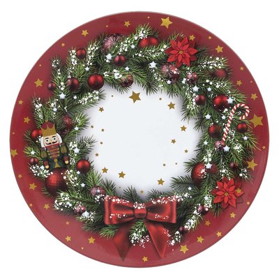 Lot de 12 dessous d'assiette Couronne de Noël ATMOSPHERA