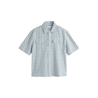 Chemise texturée carreaux à manches courtes NEXT