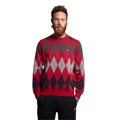 Pull tricoté motif/style losange LYLE AND SCOTT