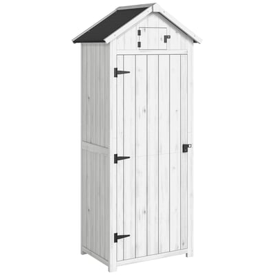 Abri de jardin Bois Gris clair OUTSUNNY