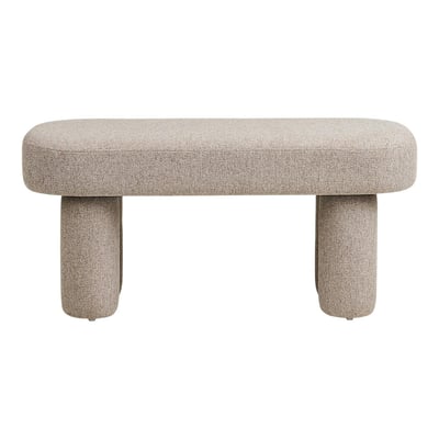 Banc d'entrée en tissu sable à pieds doubles BERLIN PIER IMPORT
