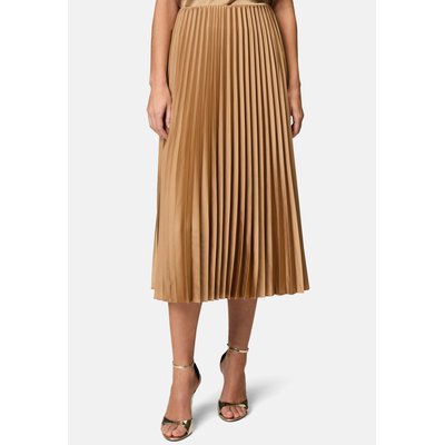 Jupe midi en satin avec plis ZERO