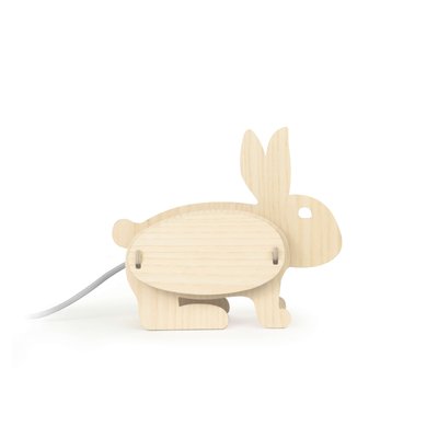 Lampe à poser en frêne Lapin - ZOO GONE'S