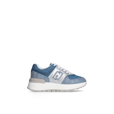 Sneakers en denim à strass LIU JO
