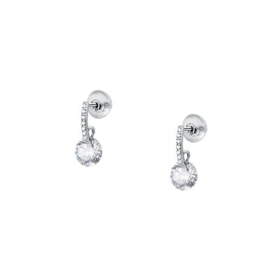 Boucles d'oreilles en or blanc 375 OXYDE BLUESPIRIT
