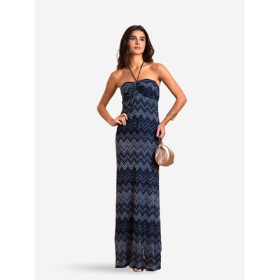 Robe longue en tricot avec décolleté halter INÉS THE-ARE