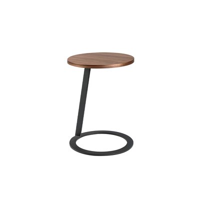 Table d'angle en noyer et acier ANGEL CERDA