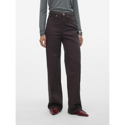 Jean marron taille haute La Redoute