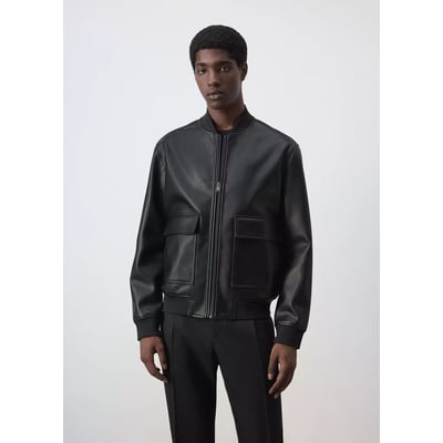 Blouson bomber simili-cuir MANGO MAN