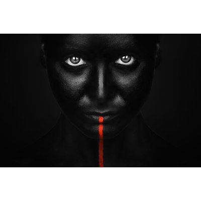 Tableau d'art portrait rouge HEXOA
