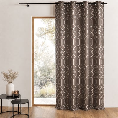 Rideau Ameublement en Jacquard Motif Géométrique HOME MAISON