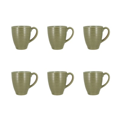 Lot de 6 mugs 37cl en grès, TURBOLINO NOVASTYL