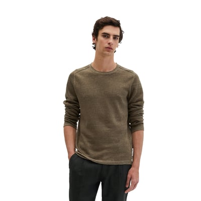 Pull-over regular en coton bio et en lin MARC O'POLO
