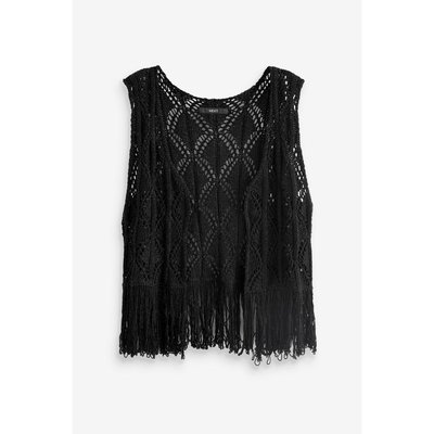 Gilet de costume à franges en crochet NEXT