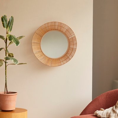 Miroir en fibres naturelles 60 cm ROSIE TIKAMOON