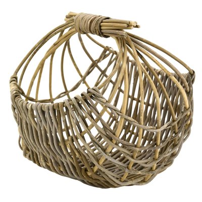Panier arrondi ajouré en poelet gris 35 cm AUBRY GASPARD