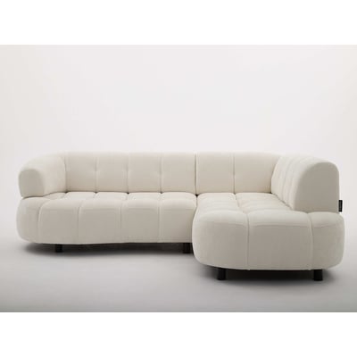 Canapé d'angle convertible 3 places en tissu lisse, LOVELY BOBOCHIC