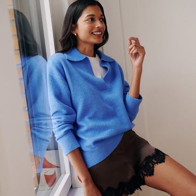 Pull col polo loose LA REDOUTE COLLECTIONS