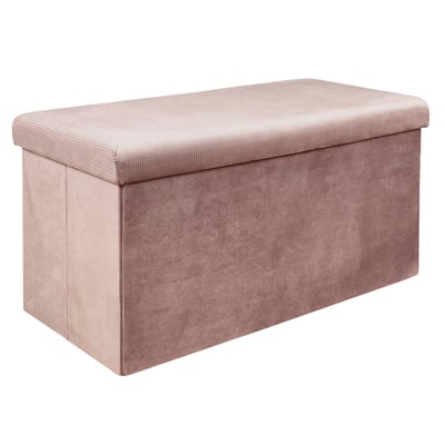 Banc coffre de rangement pliable en velours côtelé GIULIA EDEN