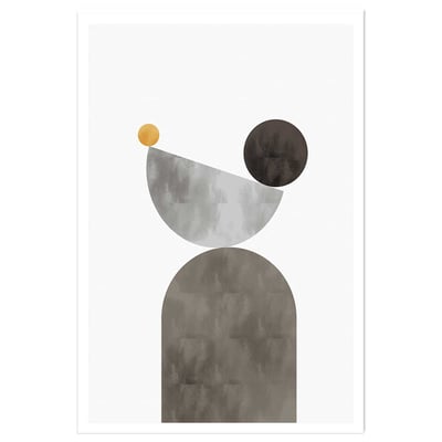 Affiche Lévitation courbe beige HEXOA