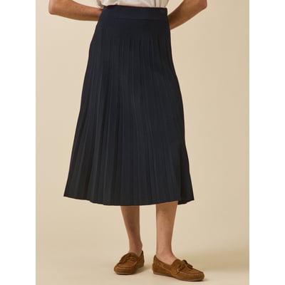 Jupe Plissée En Soie Bleue Sportmax Bea - Taille 6, Mi-longueur, Style A-Line, Neuve Avec étiquettes