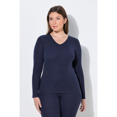 T-shirt slim thermique à col rond et manches ULLA POPKEN