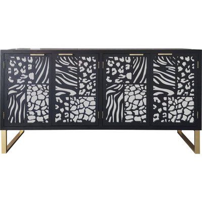 Buffet miroir  design ajouré style contemporain élégant RECOLLECTION