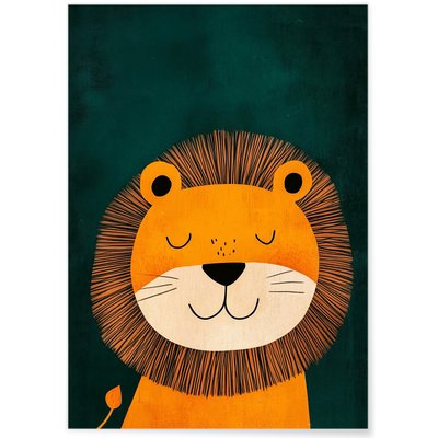 Affiche Lion apaisé L'AFFICHERIE