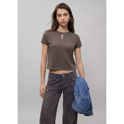 T-shirt coton manches courtes MANGO TEEN