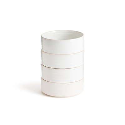 Set of 4 Sacha Reactive Enamel Stoneware Small Bowls LA REDOUTE INTERIEURS