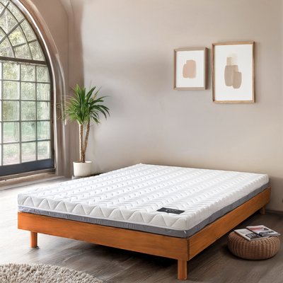 Ensemble matelas ferme mousse + Sommier kit adulte en bois massif - Tranquillité 2.0 TERRE DE NUIT