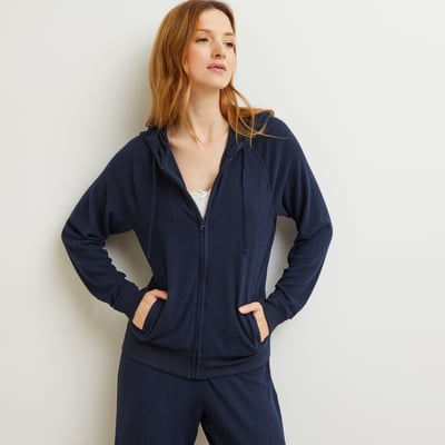 Sweat zippé à capuche doux et léger MONOPRIX