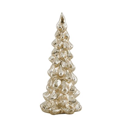 Sapin lumineux en verre mercurisé doré - Grand modèle MATHILDE M