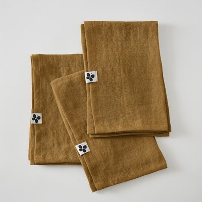 3 Serviettes de table en lin Soline EDEN