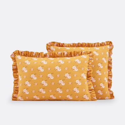 Philomène Floral Spotted 100% Washed Cotton Pillowcase LA REDOUTE INTERIEURS