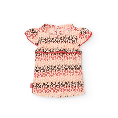 T-shirt en coton avec imprimé ethnique BOBOLI